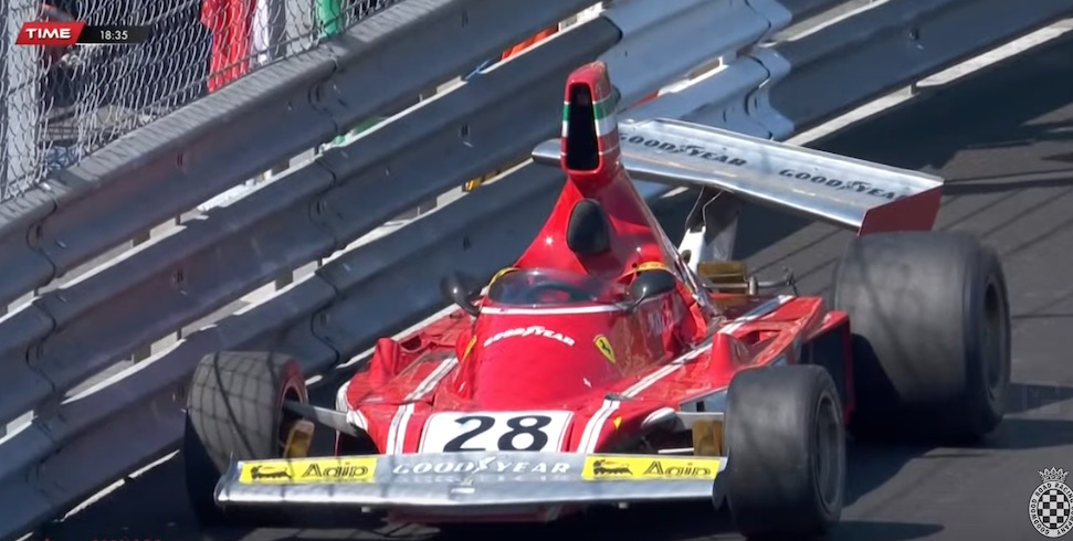 Video: René Arnoux rijdt peperdure Ferrari 312B3 aan barrels